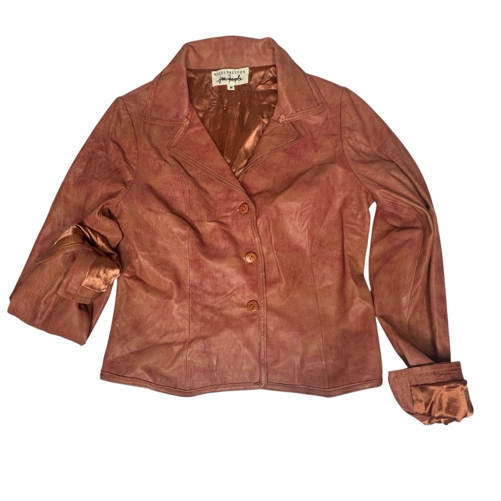 NEW Nigel Preston for Free People Little Heart Bolero Lambskin Leather Jacket m - Picture 8 of 13